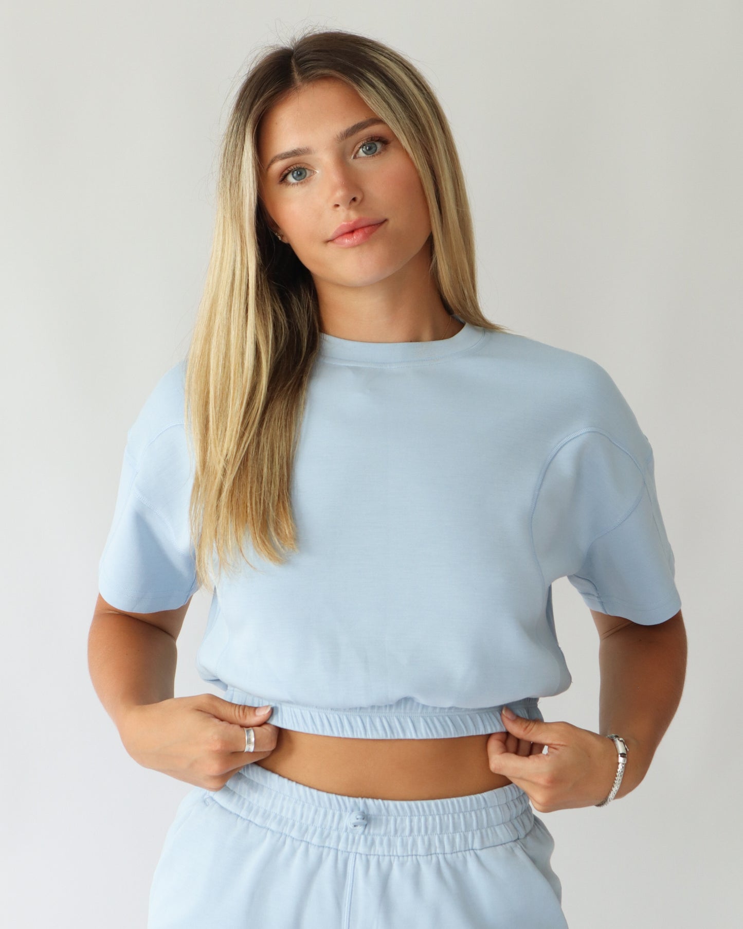Lounge Cinched T-Shirt - Sky