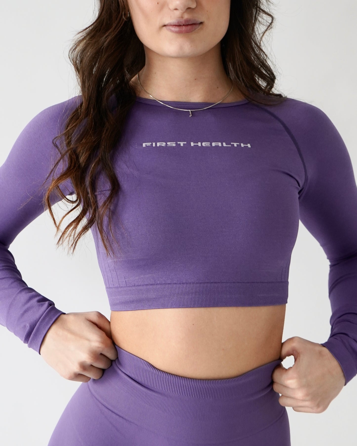 Enhance Cropped Long Sleeve - Violet