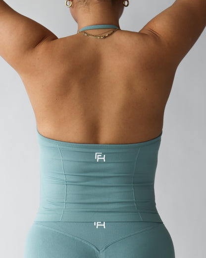 Ascend Halter Tank Top - Sea Foam