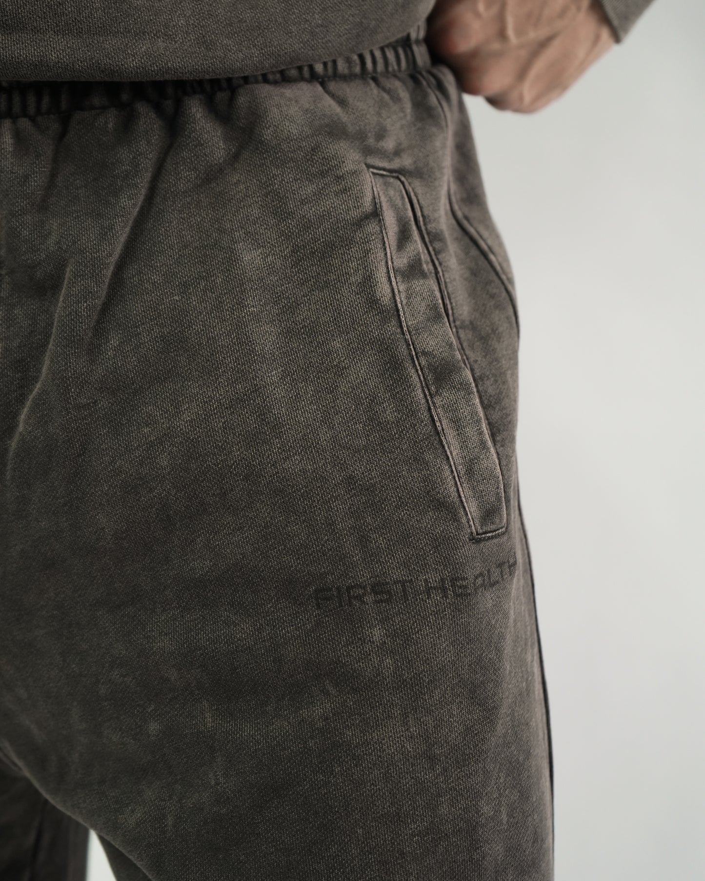 Acid Wash Joggers - Espresso