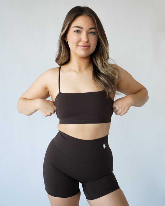 Limitless Sports Bra in Clay - High Coverage – Ochre Athletica