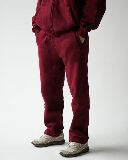 Reset Straight-Leg Sweatpants - Burgundy