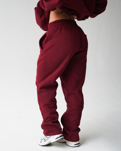 Reset Straight-Leg Sweatpants - Burgundy