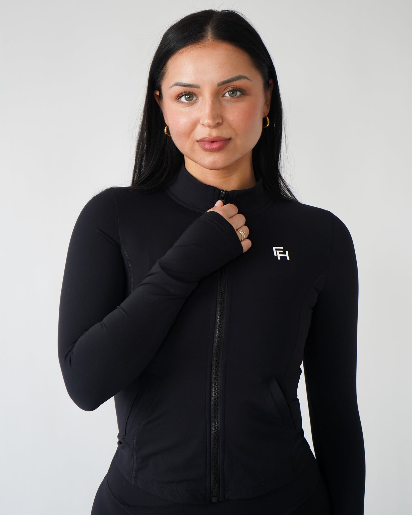Onyx Zip Up - Black