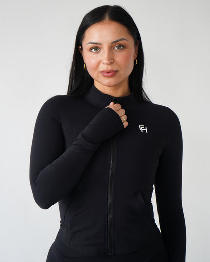 Onyx Zip Up - Black