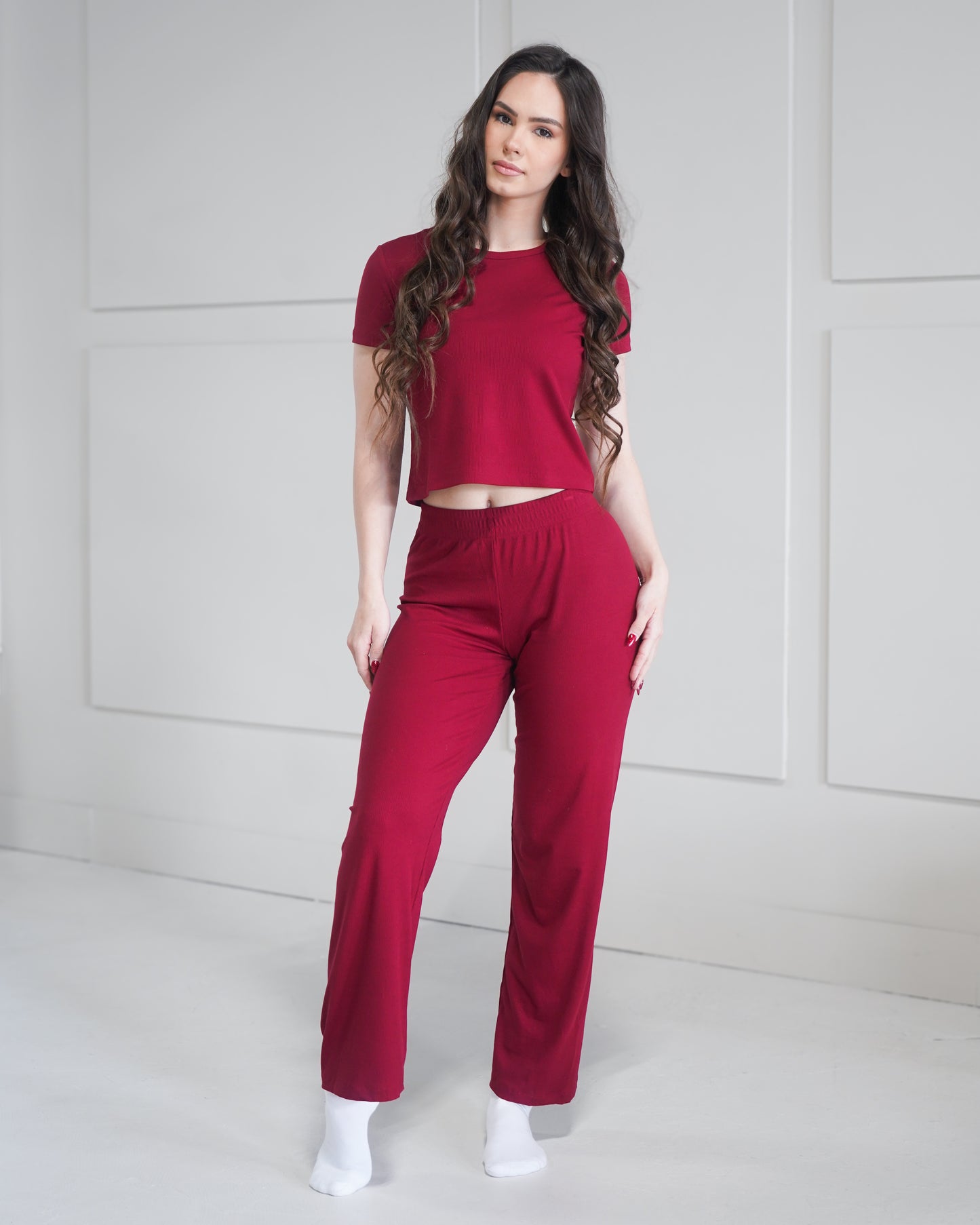Luxe Lounge T-Shirt - Cherry