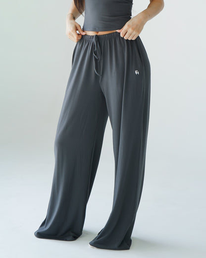 Cloud Wide Leg Pants - Graphite