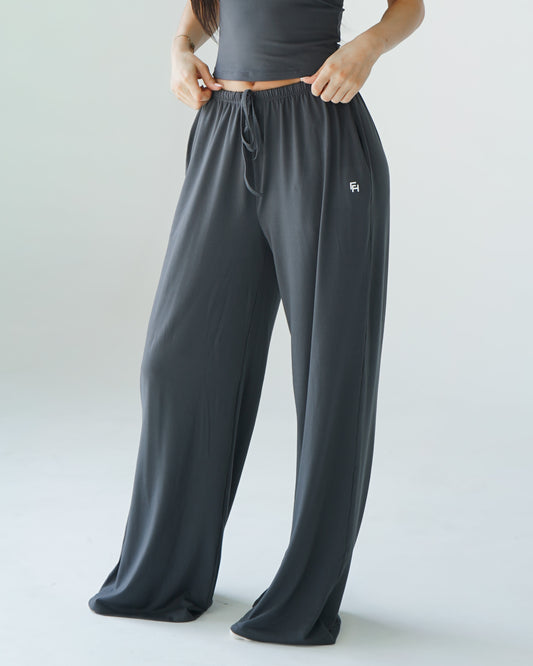 Cloud Wide Leg Pants - Graphite