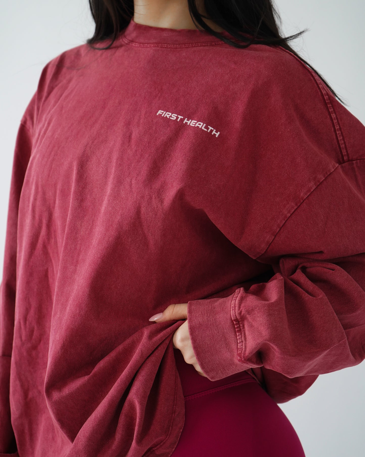 Lifting Club Long Sleeve - Crimson