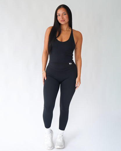 Effortless Adjustable Tank Top - Black