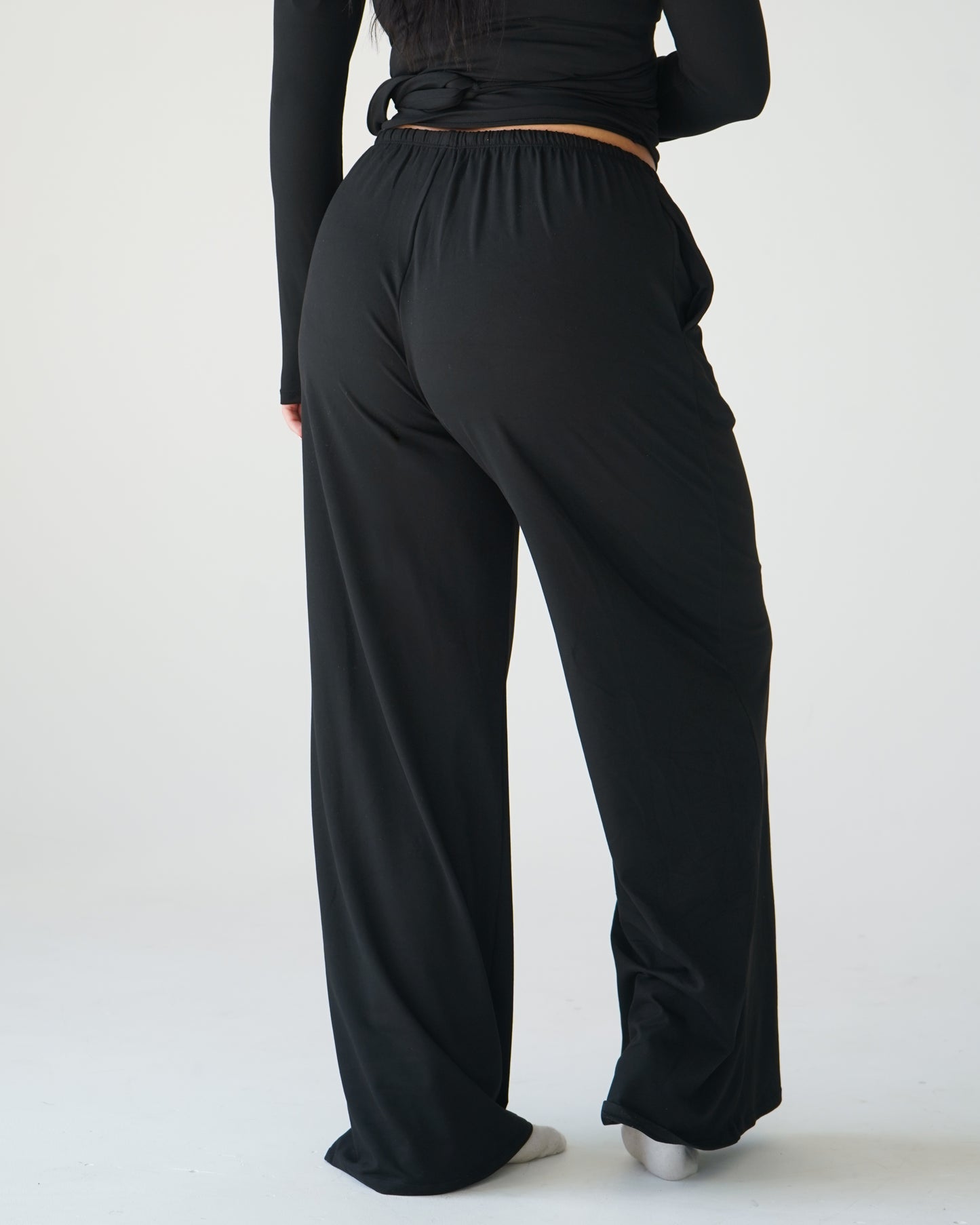 Cloud Wide Leg Pants - Black