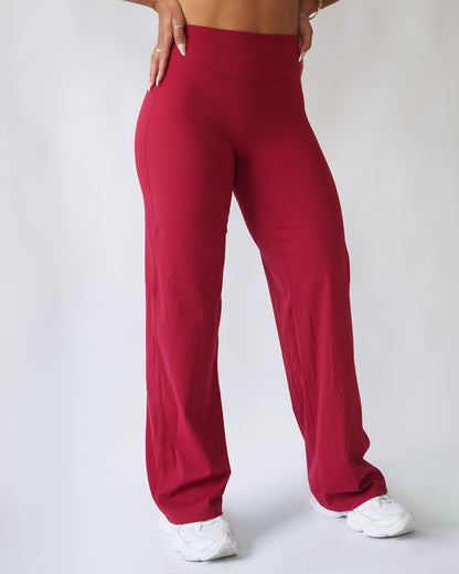 Hatha Straight Leg Pants - Merlot
