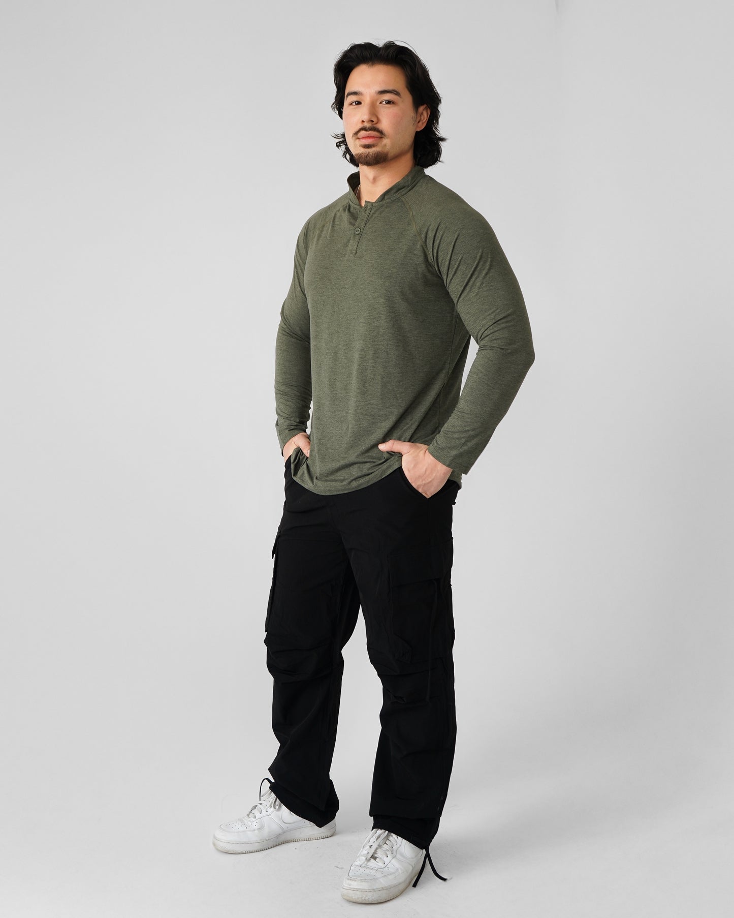 Training Henley Long Sleeve - Forest