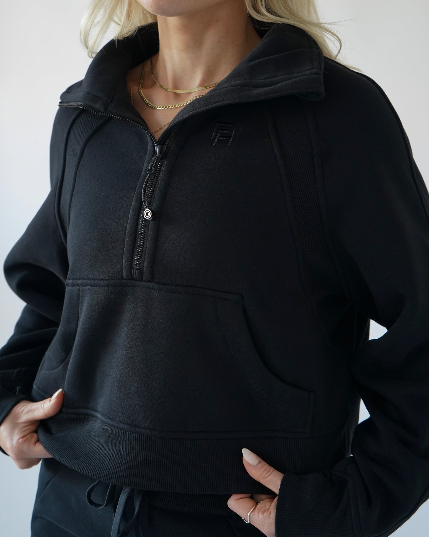 Lounge Half-Zip Sweatshirt - Black