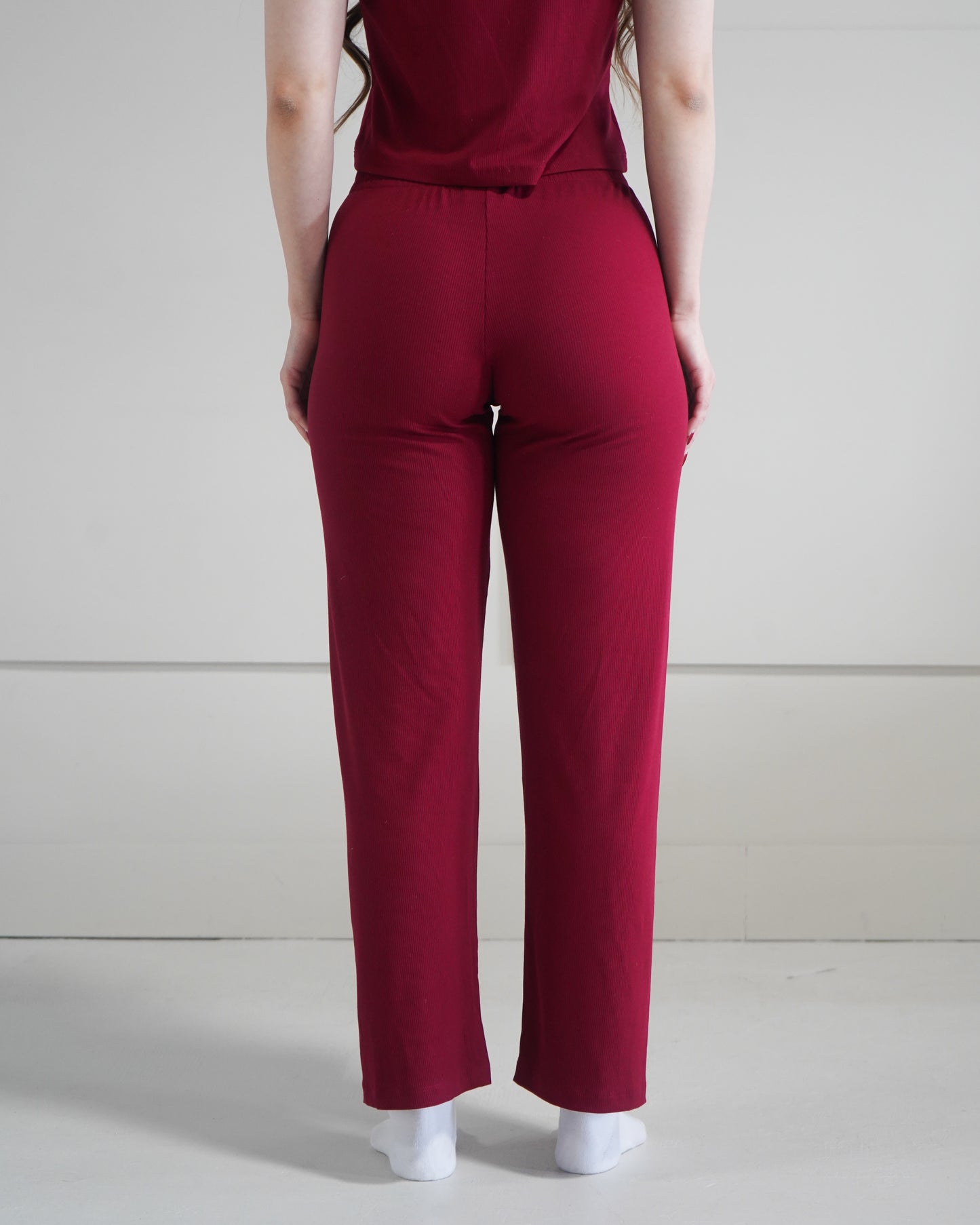 Luxe Lounge Pants - Cherry