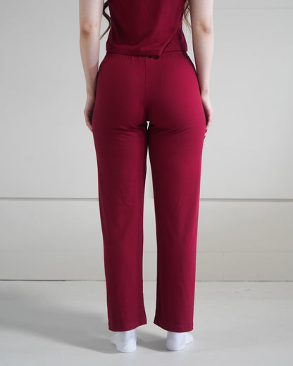 Luxe Lounge Pants - Cherry