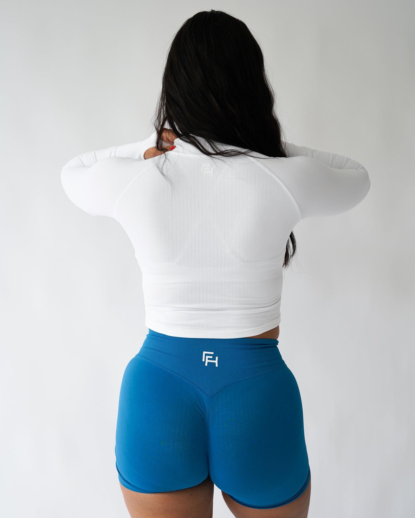 Ascend Cropped Quarter Zip - White