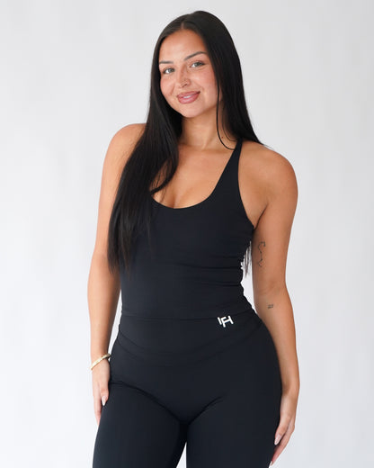 Effortless Adjustable Tank Top - Black