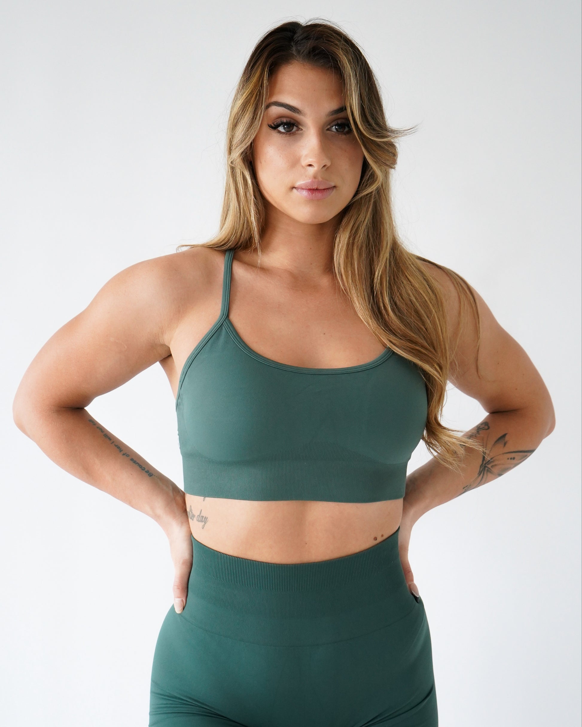 ENHANCE ADJUSTABLE SPORTS BRA - Forest – First Health Apparel