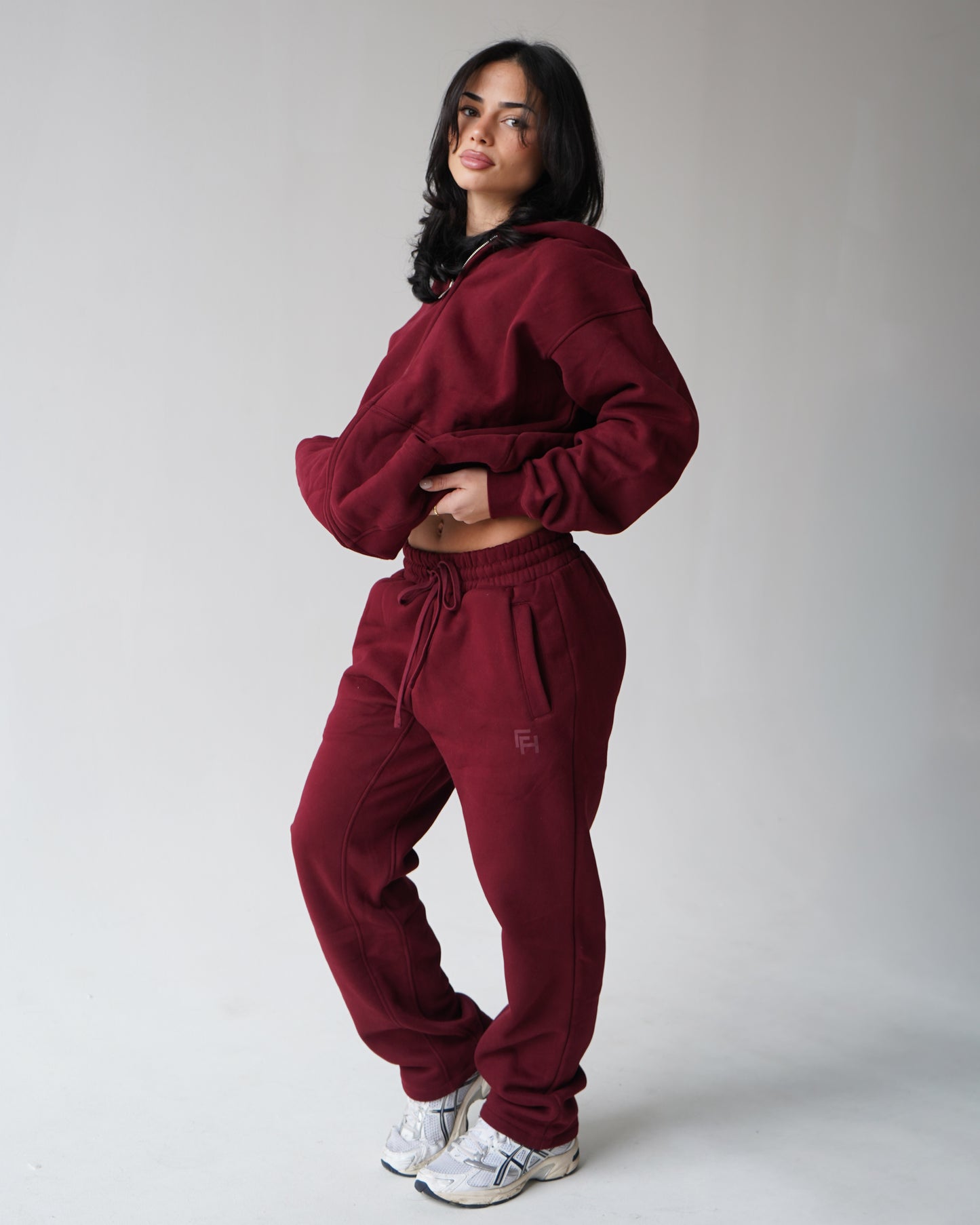 Reset Straight-Leg Sweatpants - Burgundy