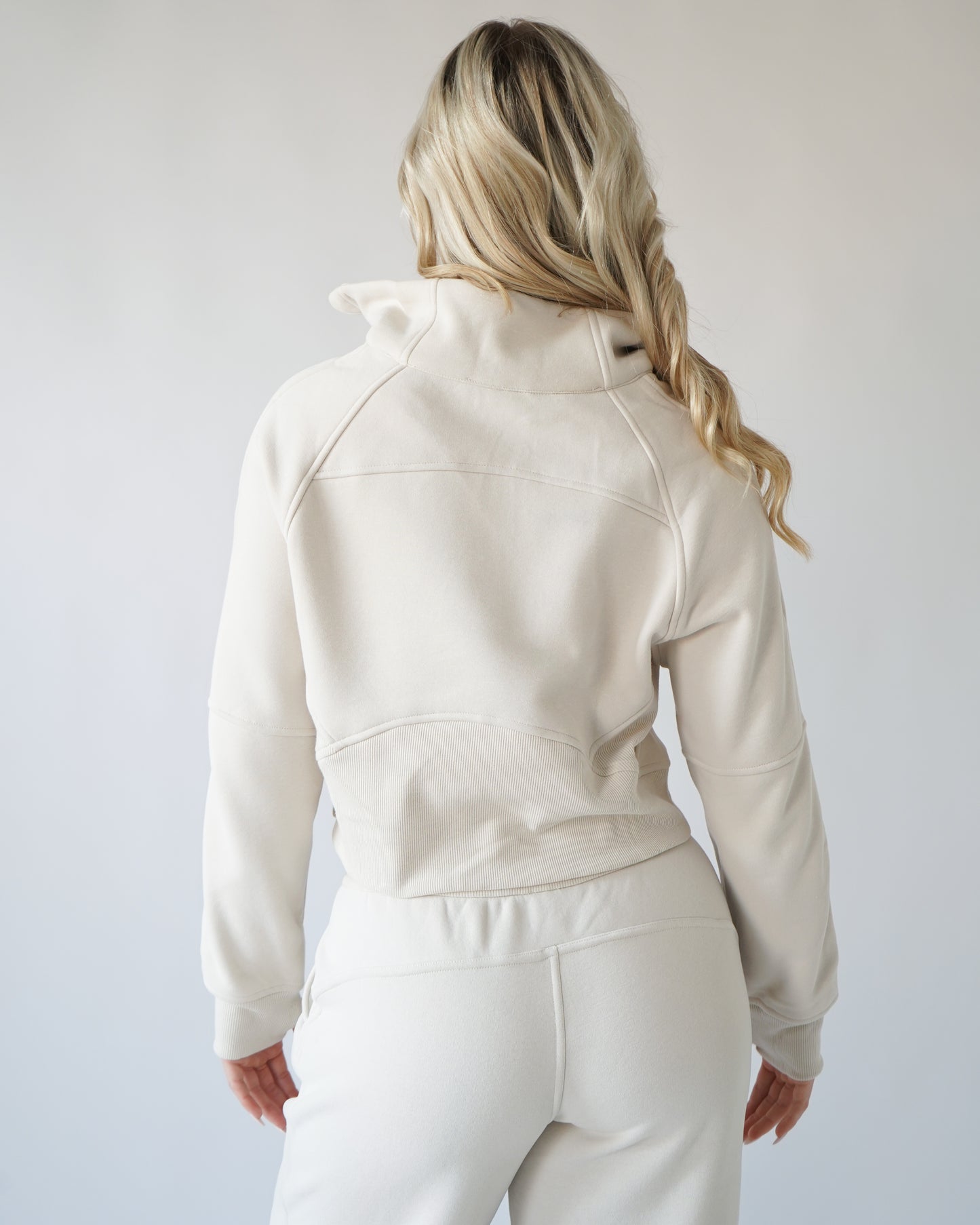 Lounge Half-Zip Sweatshirt - Cream
