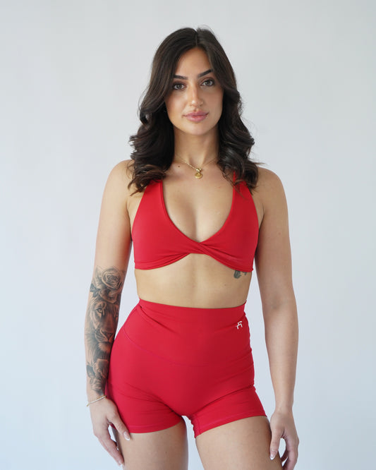 Flex Twist Sports Bra - Chili
