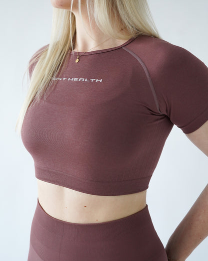 Enhance Cropped Tee - Dusty Rose