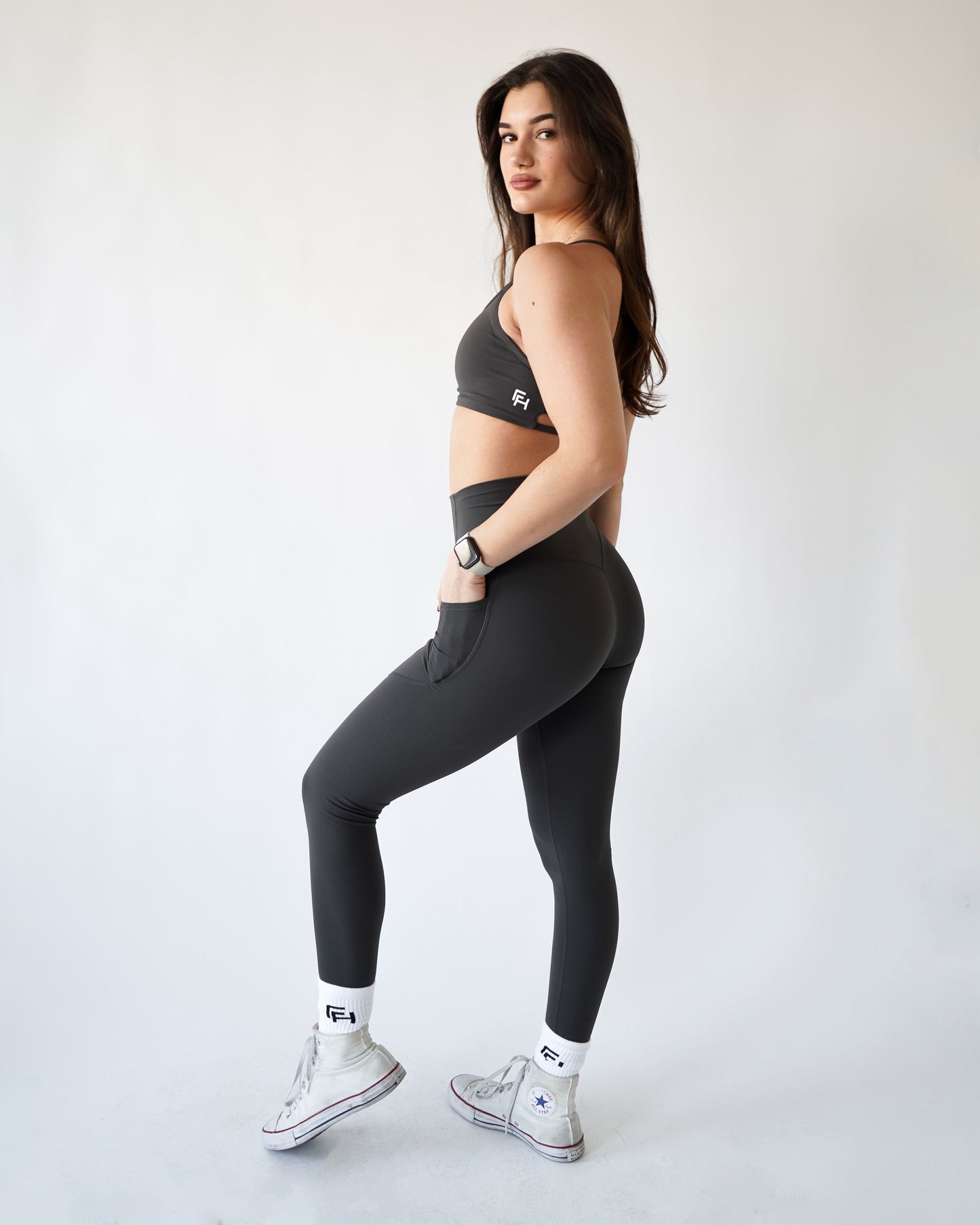 PERFORMANCE POCKET LEGGINGS - Iron