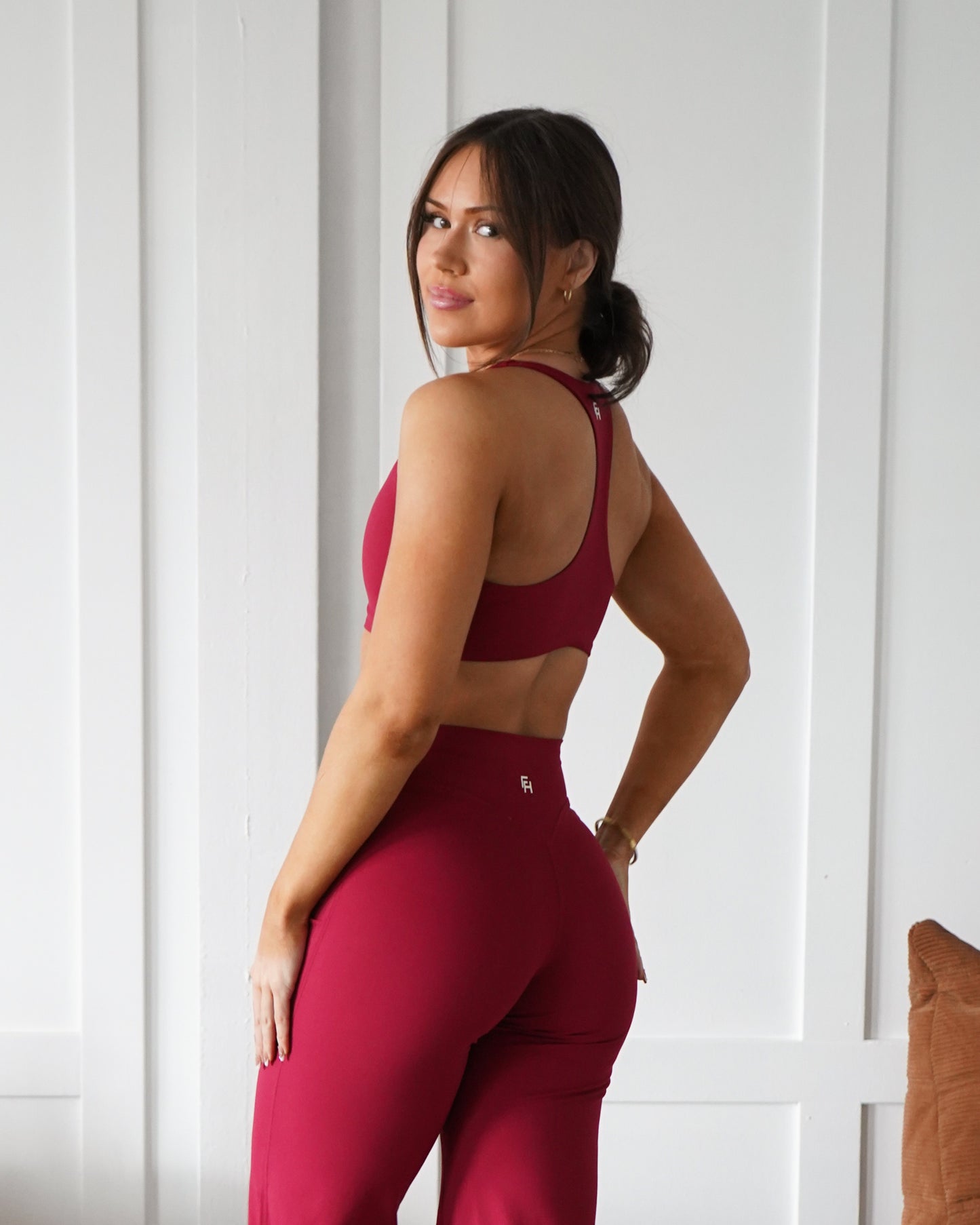 Hatha Racerback Sports Bra - Merlot