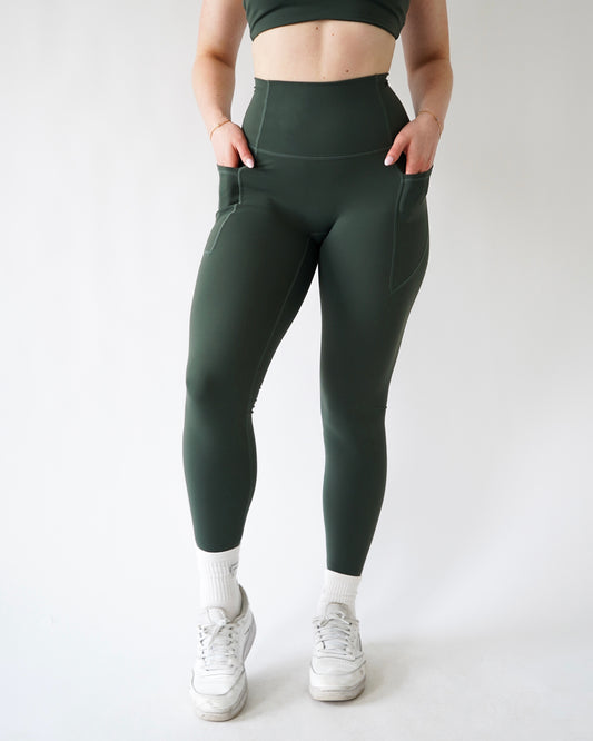 PERFORMANCE POCKET LEGGINGS - Forest