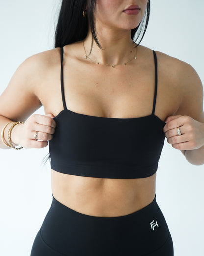Bandeau Sports Bra - Black