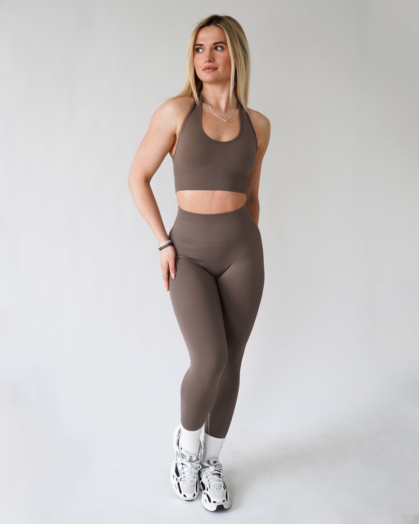 Enhance Halter Top -  Cappuccino