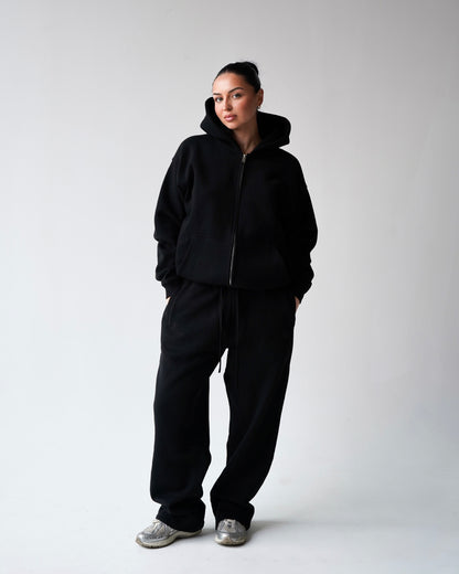 Reset Zip-Up Hoodie - Black