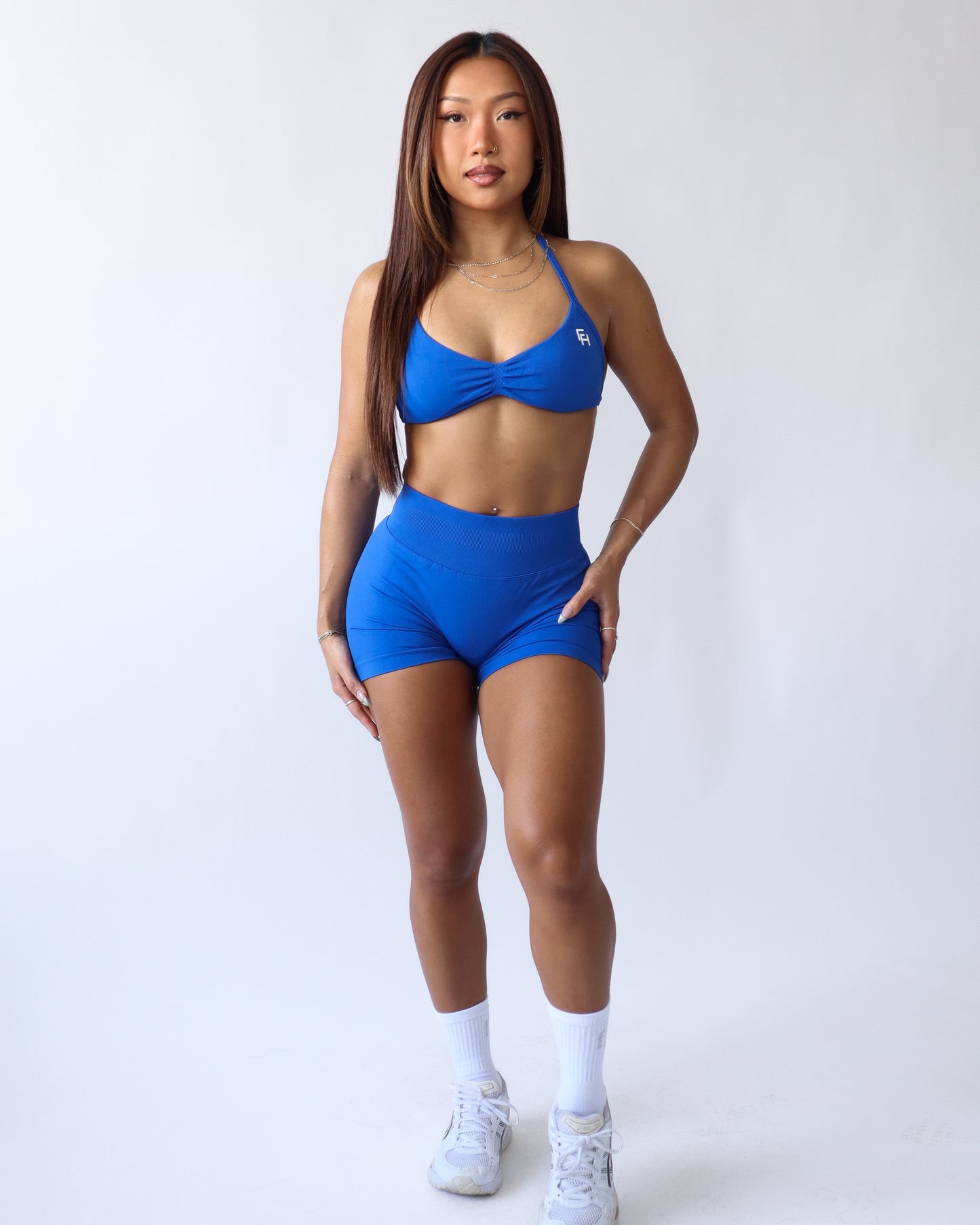 Ascend Halter Sports Bra - Midnight