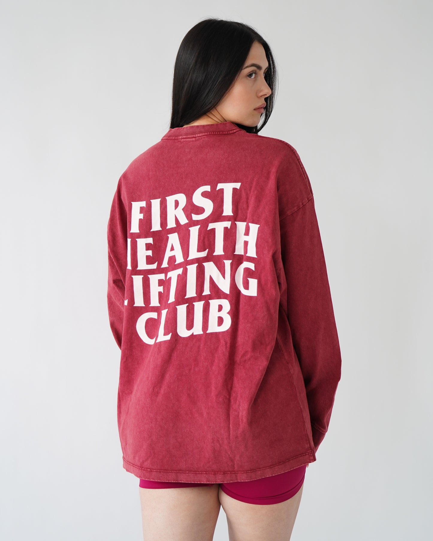 Lifting Club Long Sleeve - Crimson