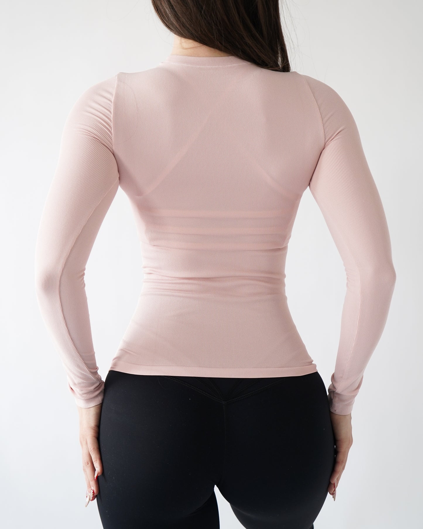 Ribbed Seamless Long Sleeve - Blush