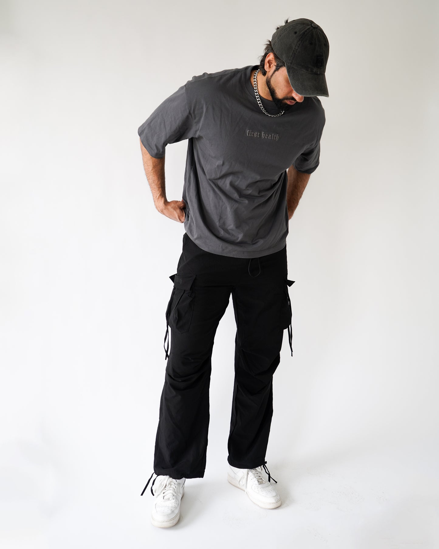 Parachute Cargo Joggers - Black
