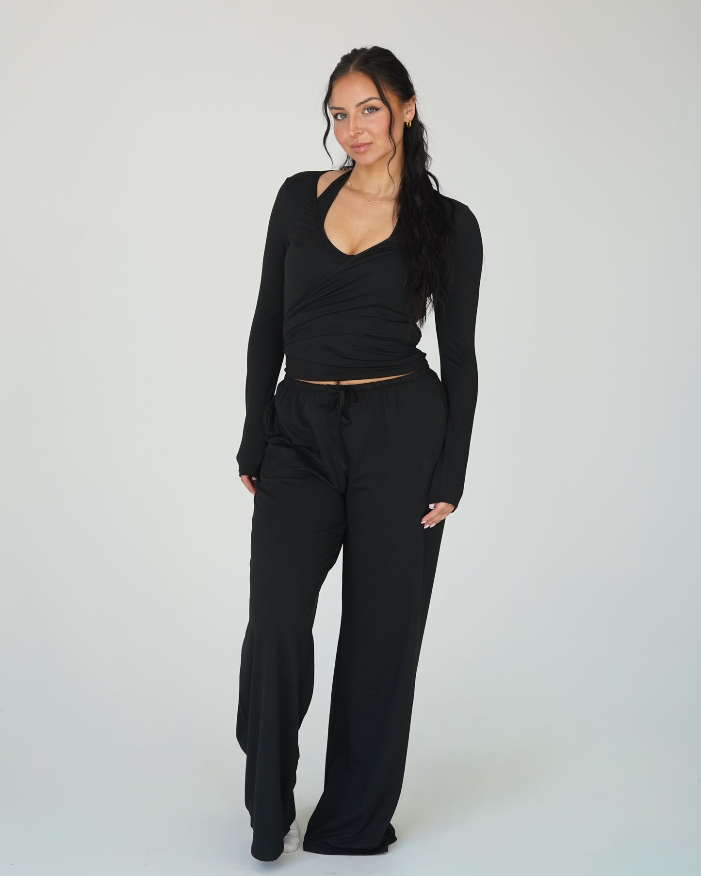 Cloud Wide Leg Pants - Black