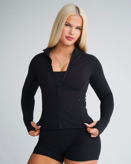 Hatha Sculpt Zip Jacket - Black