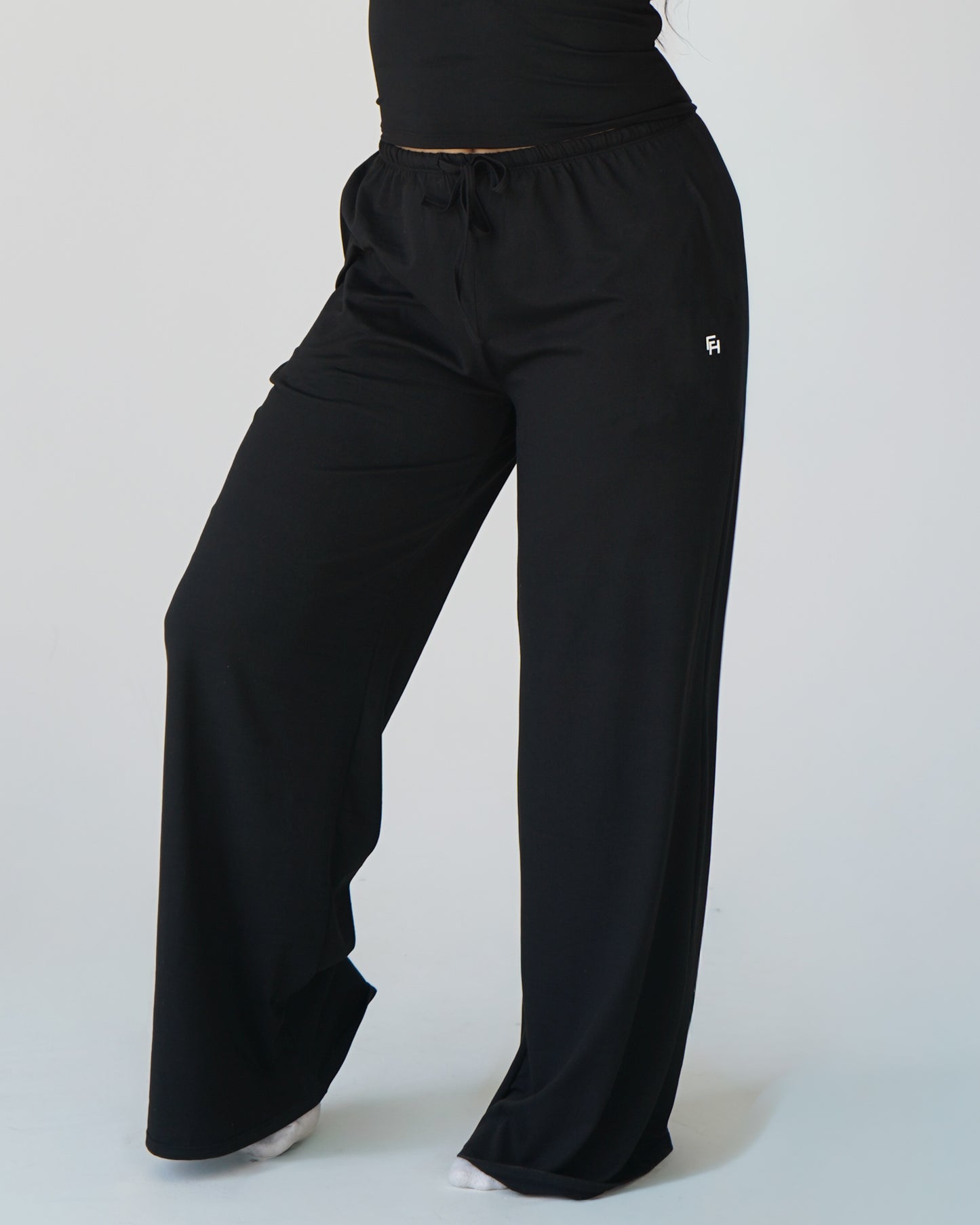 Cloud Wide Leg Pants - Black
