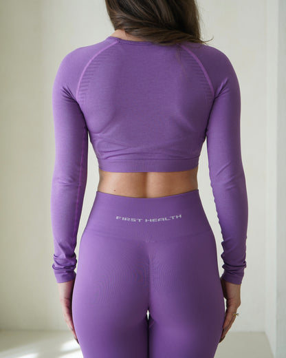 Enhance Cropped Long Sleeve - Amethyst