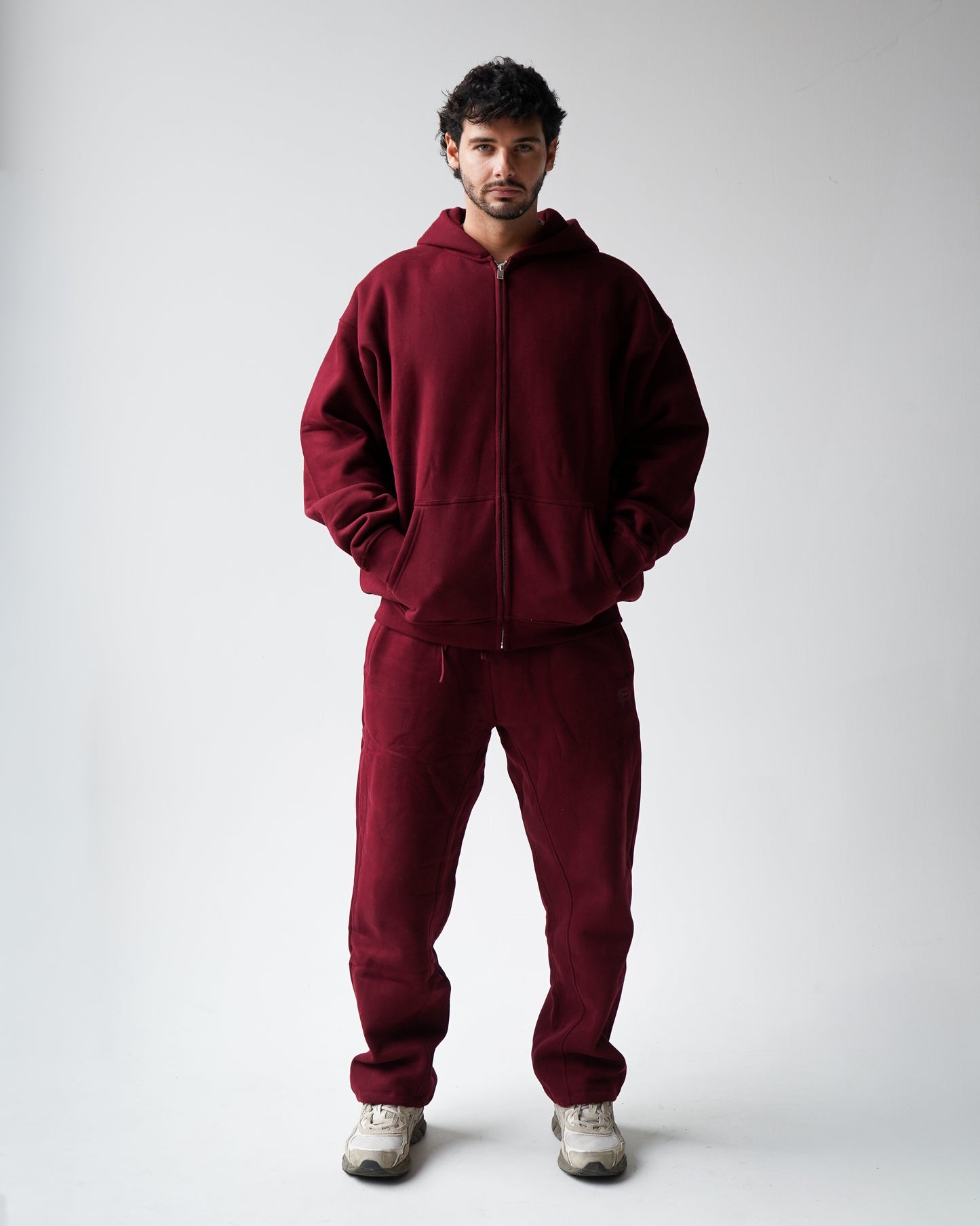 Reset Straight-Leg Sweatpants - Burgundy