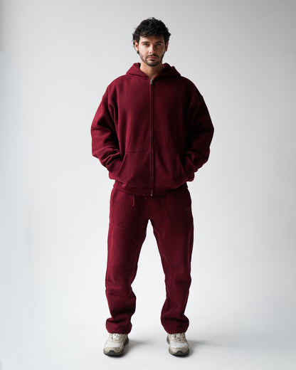 Reset Straight-Leg Sweatpants - Burgundy