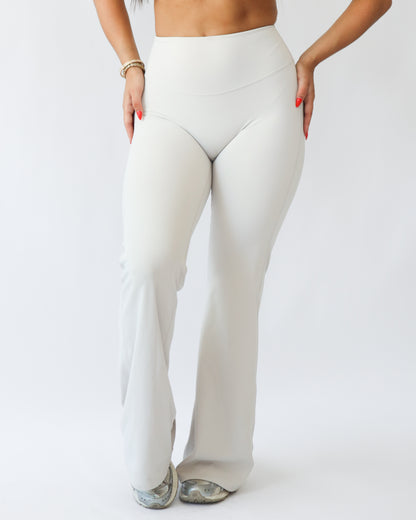 UltraSoft Mid Rise Flare Leggings  - Buttercream