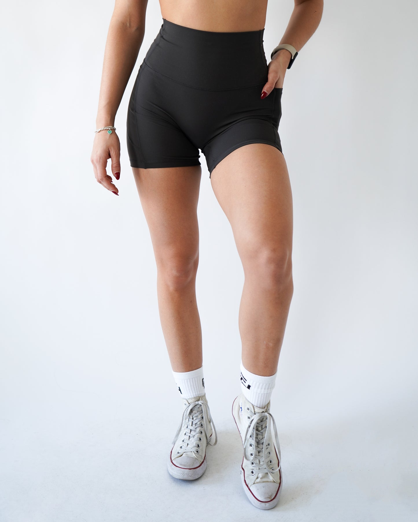 Performance Pocket Biker Shorts - Iron