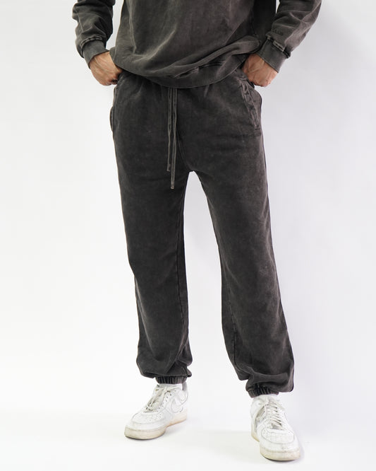 Acid Wash Joggers - Espresso