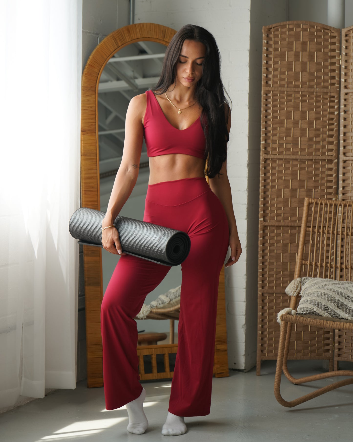 Hatha Straight Leg Pants - Merlot
