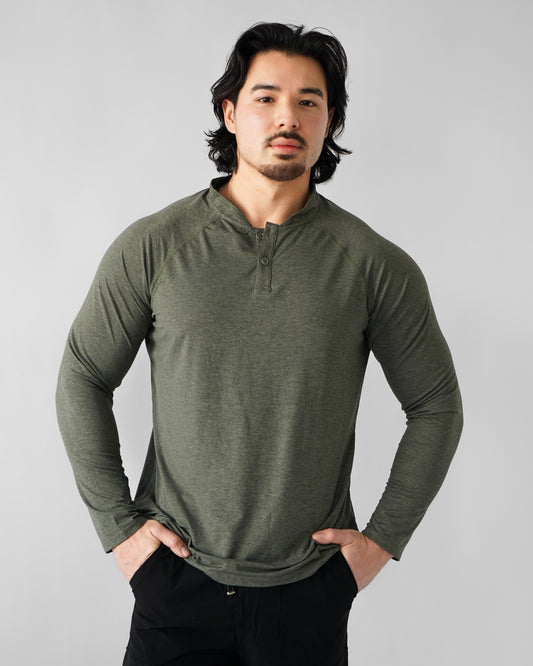 Training Henley Long Sleeve - Forest