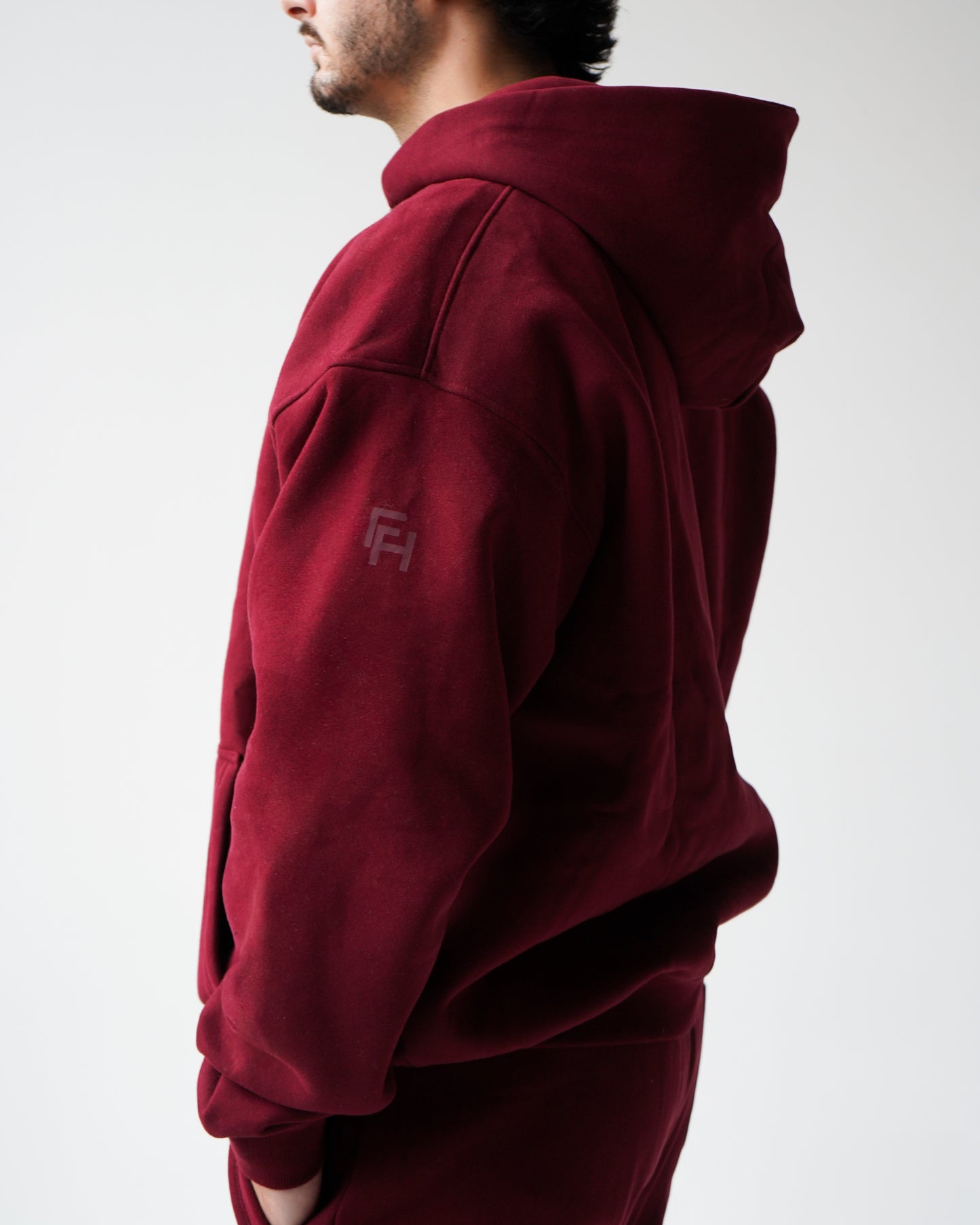 Reset Zip-Up Hoodie - Burgundy