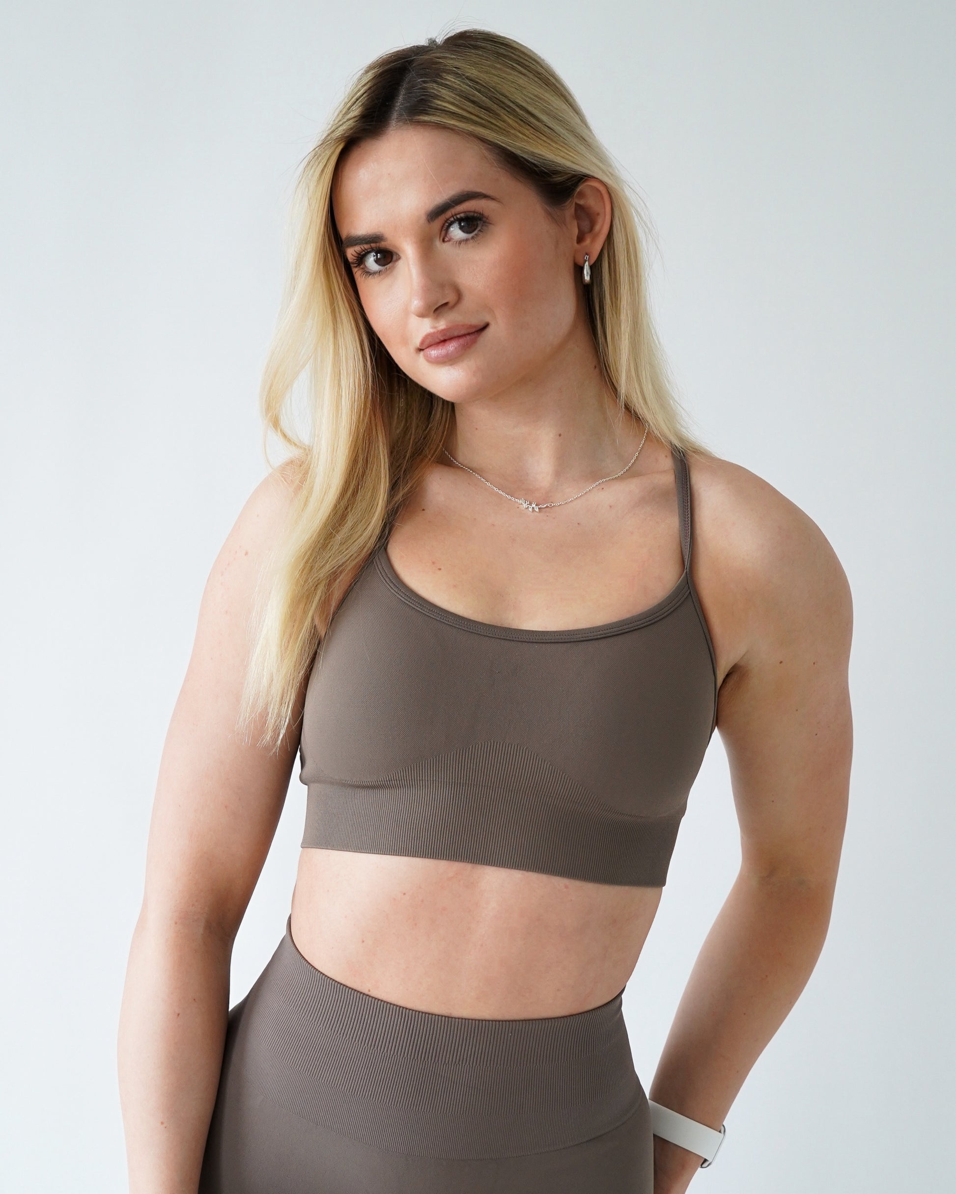 ENHANCE ADJUSTABLE SPORTS BRA - Cappuccino – First Health Apparel